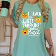 I Teach The Cutest Pumpkins In The Patch Teacher Women's Comfort Colors T-Shirt Chalky Mint I Teach The Cutest Pumpkins In The Patch Teacher Women's Comfort Colors T-Shirt Chalky Mint