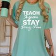 Teach Inspire Stay Drug-Free Red Ribbon Week Teacher Kids Women's Comfort Colors T-Shirt Chalky Mint