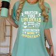 I Teach You Life Skills Home Economics Teacher Women's Comfort Colors T-Shirt Chalky Mint