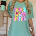 Teach Love Inspire Preppy Back To School Teacher Women Women's Comfort Colors T-Shirt Chalky Mint Teach Love Inspire Preppy Back To School Teacher Women Women's Comfort Colors T-Shirt Chalky Mint
