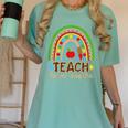 Teach Love Inspire Rainbow Leopard Cheetah Print Teacher Women's Comfort Colors T-Shirt Chalky Mint Teach Love Inspire Rainbow Leopard Cheetah Print Teacher Women's Comfort Colors T-Shirt Chalky Mint