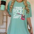 I Teach Rock Stars Music Teacher Guitar Player Women's Comfort Colors T-Shirt Chalky Mint