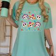 Teach Teacher Dia De Los Muertos Day Of The Dead Sugar Skull Women's Comfort Colors T-Shirt Chalky Mint Teach Teacher Dia De Los Muertos Day Of The Dead Sugar Skull Women's Comfort Colors T-Shirt Chalky Mint