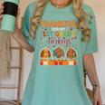 Teach Thanksgiving Teacher Thankful For My 1st Grade Turkeys Women's Comfort Colors T-Shirt Chalky Mint Teach Thanksgiving Teacher Thankful For My 1st Grade Turkeys Women's Comfort Colors T-Shirt Chalky Mint