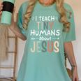 I Teach Tiny Humans About Jesus Teacher Sunday School Faith Women's Comfort Colors T-Shirt Chalky Mint I Teach Tiny Humans About Jesus Teacher Sunday School Faith Women's Comfort Colors T-Shirt Chalky Mint