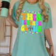This Teacher 80s 90s Teachers's Day Glows Last Day Of School Women's Comfort Colors T-Shirt Chalky Mint