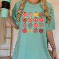 Teacher Apple Back To School Art For School Supplies Women's Comfort Colors T-Shirt Chalky Mint Teacher Apple Back To School Art For School Supplies Women's Comfort Colors T-Shirt Chalky Mint