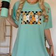 Teacher Appreciation Boho Floral Leopard Checkered Women's Comfort Colors T-Shirt Chalky Mint