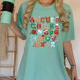 Teacher Christmas Alphabet Back To School Holiday Learning Women's Comfort Colors T-Shirt Chalky Mint Teacher Christmas Alphabet Back To School Holiday Learning Women's Comfort Colors T-Shirt Chalky Mint