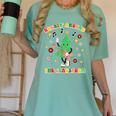 Teacher Christmas Shirts Pajama Matching Rockin' Around The Classroom -Adult Short Sleeve Small Modern Festive Christmas Teacher Xmas Vibes T-Shirt Women's Comfort Colors T-Shirt Chalky Mint