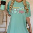 Teacher And Firefighter Wife Shirt Teacher Life Fire Wife Women's Comfort Colors T-Shirt Chalky Mint Teacher And Firefighter Wife Shirt Teacher Life Fire Wife Women's Comfort Colors T-Shirt Chalky Mint