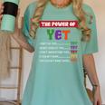 Teacher Growth Mindset Power Of Yet Women's Comfort Colors T-Shirt Chalky Mint Teacher Growth Mindset Power Of Yet Women's Comfort Colors T-Shirt Chalky Mint