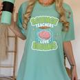 Teacher Halloween Costume Science Teachers Love Brains Women's Comfort Colors T-Shirt Chalky Mint