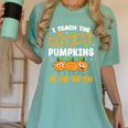 Teacher Halloween Pre-K Teacher Kindergarten Cutest Pumpkins Men Women Kids Women's Comfort Colors T-Shirt Chalky Mint