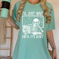 Teacher Halloween Shirt I'Ll Just Wait Until It's Quiet Women's Comfort Colors T-Shirt Chalky Mint Teacher Halloween Shirt I'Ll Just Wait Until It's Quiet Women's Comfort Colors T-Shirt Chalky Mint