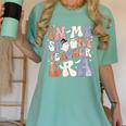 Teacher Halloween In My Spooky Teacher Era Retro Groovy Women's Comfort Colors T-Shirt Chalky Mint