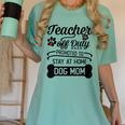 Teacher Off Duty Promoted To Stay At Home Dog Mom Tshirt Men Women Women's Comfort Colors T-Shirt Chalky Mint Teacher Off Duty Promoted To Stay At Home Dog Mom Tshirt Men Women Women's Comfort Colors T-Shirt Chalky Mint