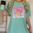 Teacher Pencil Back To School Groovy Pink Teacher First Day Women's Comfort Colors T-Shirt Chalky Mint Teacher Pencil Back To School Groovy Pink Teacher First Day Women's Comfort Colors T-Shirt Chalky Mint