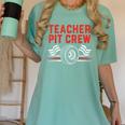 Teacher Pit Crew Race Car Driver Costume Men Women Kids Women's Comfort Colors T-Shirt Chalky Mint Teacher Pit Crew Race Car Driver Costume Men Women Kids Women's Comfort Colors T-Shirt Chalky Mint