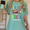 Teacher Of Pre K Superheroes Teacher New School Year Men Women Women's Comfort Colors T-Shirt Chalky Mint