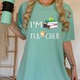 Teacher Puns I'm Tea-Cher Tea Lover Fun Teacher For Men Women Women's Comfort Colors T-Shirt Chalky Mint