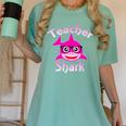 Teacher Shark Female Teacher Women's Comfort Colors T-Shirt Chalky Mint Teacher Shark Female Teacher Women's Comfort Colors T-Shirt Chalky Mint