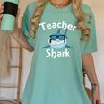 Teacher Shark Teacher For Men Women Women's Comfort Colors T-Shirt Chalky Mint Teacher Shark Teacher For Men Women Women's Comfort Colors T-Shirt Chalky Mint