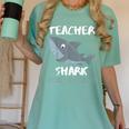 Teacher Shark Shirt Christmas Idea For Him Her Women's Comfort Colors T-Shirt Chalky Mint Teacher Shark Shirt Christmas Idea For Him Her Women's Comfort Colors T-Shirt Chalky Mint