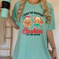 Teacher Of Smart Cookies Cute Gingerbread Teacher Christmas Women's Comfort Colors T-Shirt Chalky Mint Teacher Of Smart Cookies Cute Gingerbread Teacher Christmas Women's Comfort Colors T-Shirt Chalky Mint