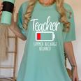 Teacher Summer Recharge Required Last Day School Women Women's Comfort Colors T-Shirt Chalky Mint Teacher Summer Recharge Required Last Day School Women Women's Comfort Colors T-Shirt Chalky Mint