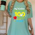 My Teacher Survived 100 Days Of Me Women's Comfort Colors T-Shirt Chalky Mint