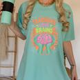 Teacher Teachers Love Brains Halloween Men Women Women's Comfort Colors T-Shirt Chalky Mint