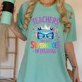 Teachers Are Just Superheroes In Disguise Back To School Women's Comfort Colors T-Shirt Chalky Mint Teachers Are Just Superheroes In Disguise Back To School Women's Comfort Colors T-Shirt Chalky Mint