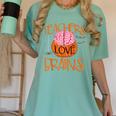 Teachers Love Brains Halloween T-Shirt For Men Women Women's Comfort Colors T-Shirt Chalky Mint