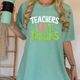 Teachers Love Brains Halloween Teacher Zombie Women's Comfort Colors T-Shirt Chalky Mint Teachers Love Brains Halloween Teacher Zombie Women's Comfort Colors T-Shirt Chalky Mint