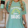 Teachers Love Zombie Teacher Halloween Fun Women's Comfort Colors T-Shirt Chalky Mint