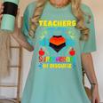 Teachers Are Superheroes – Fun Appreciation Women's Comfort Colors T-Shirt Chalky Mint