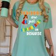 Teachers Are Superheroes Graduation School Teachers Women's Comfort Colors T-Shirt Chalky Mint Teachers Are Superheroes Graduation School Teachers Women's Comfort Colors T-Shirt Chalky Mint