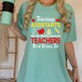 Teaching Assistant Because Teachers Need Heroes Too Cute Women's Comfort Colors T-Shirt Chalky Mint