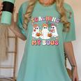 Teaching My Boos Cute Spooky Ghost Teacher Halloween Women Women's Comfort Colors T-Shirt Chalky Mint