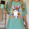Teaching My Boos Ghost Teacher Cute Pencil Halloween Teacher Women's Comfort Colors T-Shirt Chalky Mint