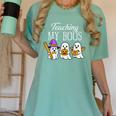 Teaching My Boos Ghost Teacher Halloween Spooky Educator Women's Comfort Colors T-Shirt Chalky Mint Teaching My Boos Ghost Teacher Halloween Spooky Educator Women's Comfort Colors T-Shirt Chalky Mint