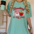 Teaching Is My Jam Cute Strawberry For Women Teachers Women's Comfort Colors T-Shirt Chalky Mint Teaching Is My Jam Cute Strawberry For Women Teachers Women's Comfort Colors T-Shirt Chalky Mint