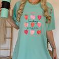 Teaching Is My Jam Teacher Team Crew Cute Strawberry Girls Women's Comfort Colors T-Shirt Chalky Mint