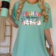 Teaching My Little Boos Teacher Ghost Teacher Halloween For Men Women Kids Women's Comfort Colors T-Shirt Chalky Mint