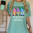 Teaching My Little Gnomies With Gnome For Teacher Women Women's Comfort Colors T-Shirt Chalky Mint