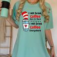 Teaching I Will Drink Coffee Here Or There Teacher Women's Comfort Colors T-Shirt Chalky Mint Teaching I Will Drink Coffee Here Or There Teacher Women's Comfort Colors T-Shirt Chalky Mint