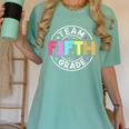 Team Fifth Grade Teacher Back To School 5th Grade Squad Kids Women's Comfort Colors T-Shirt Chalky Mint