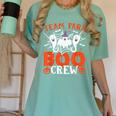 Team Para Boo Crew Halloween Ghost Paraprofessional Teacher Women's Comfort Colors T-Shirt Chalky Mint Team Para Boo Crew Halloween Ghost Paraprofessional Teacher Women's Comfort Colors T-Shirt Chalky Mint