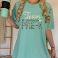 Team Pre-K Camo Pre-K Teacher Camouflage Women's Comfort Colors T-Shirt Chalky Mint